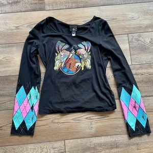 Roberto Cavalli long sleeve graphic long sleeve t